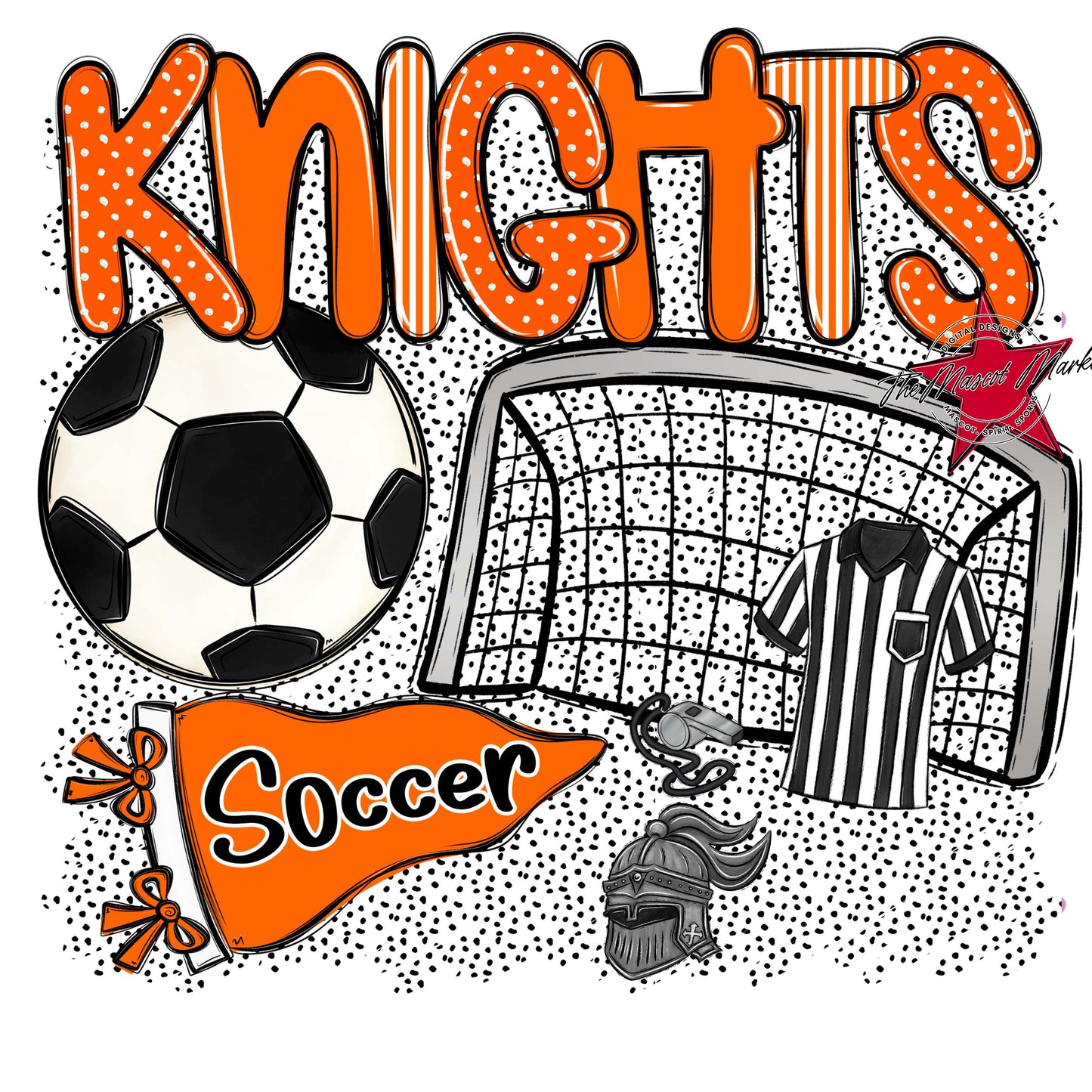 Knights Soccer Spirit-Orange