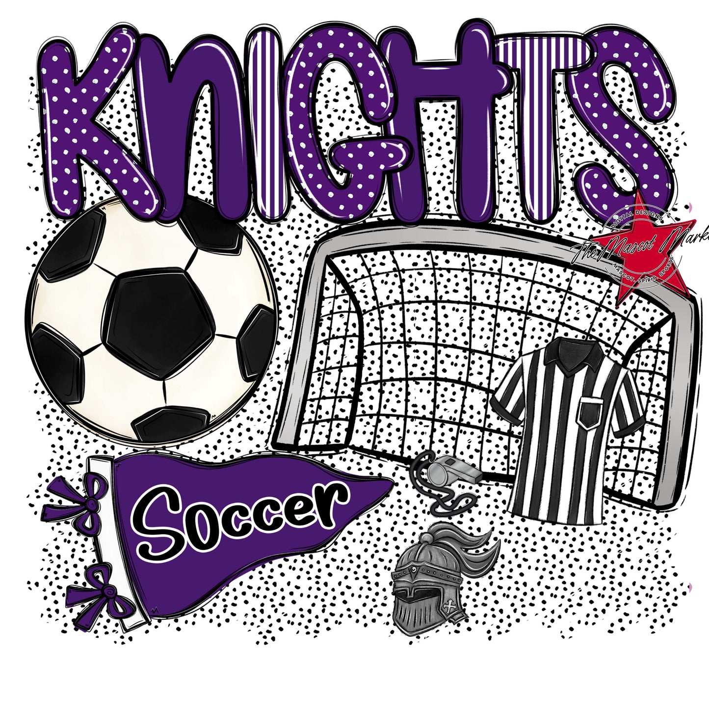 Knights Soccer Spirit-Purple