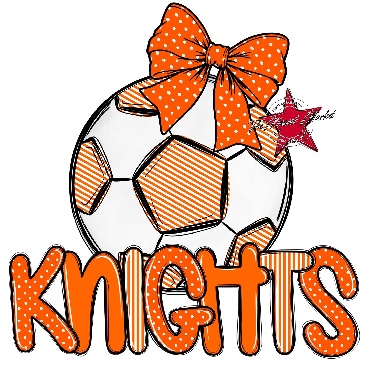 Knights Soccer Spirit Design-Orange