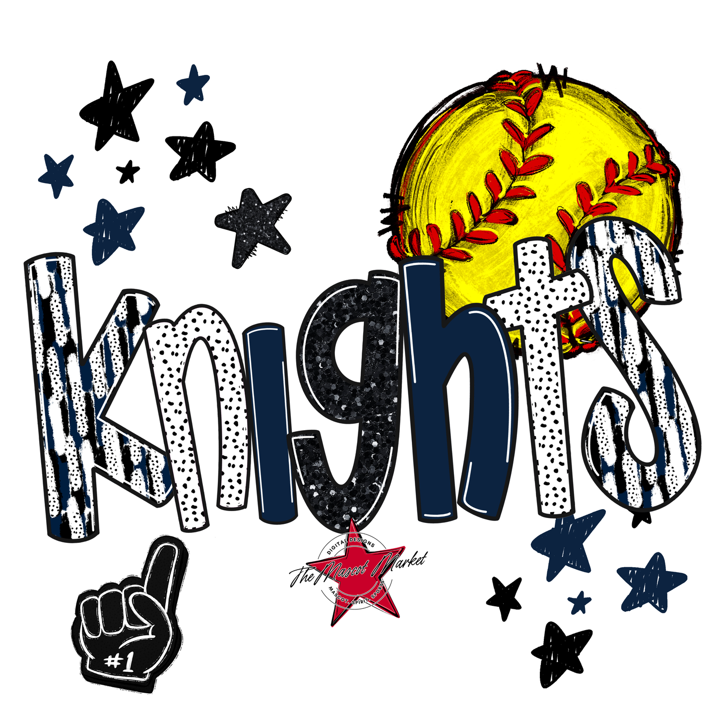 Knights Softball Scrape-Navy