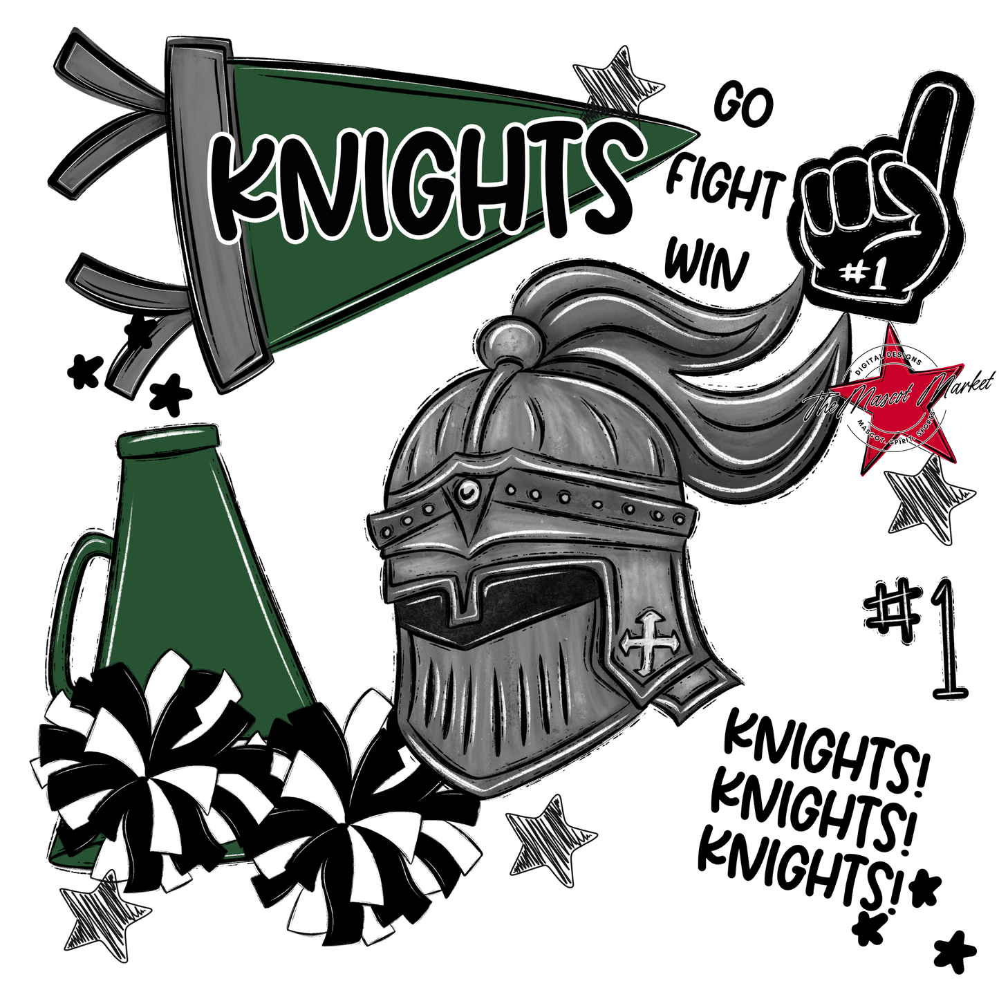 Knights Spirit Design-Green