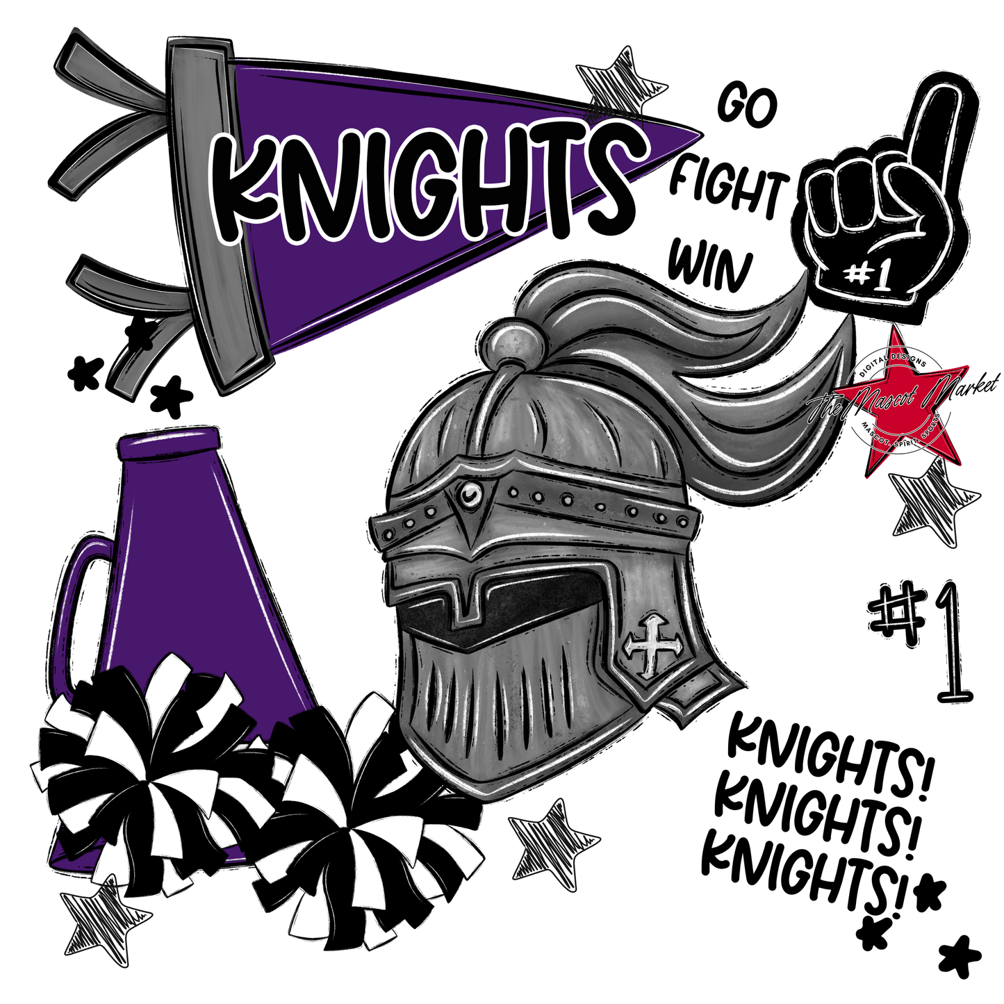 Knights Spirit Design-Purple