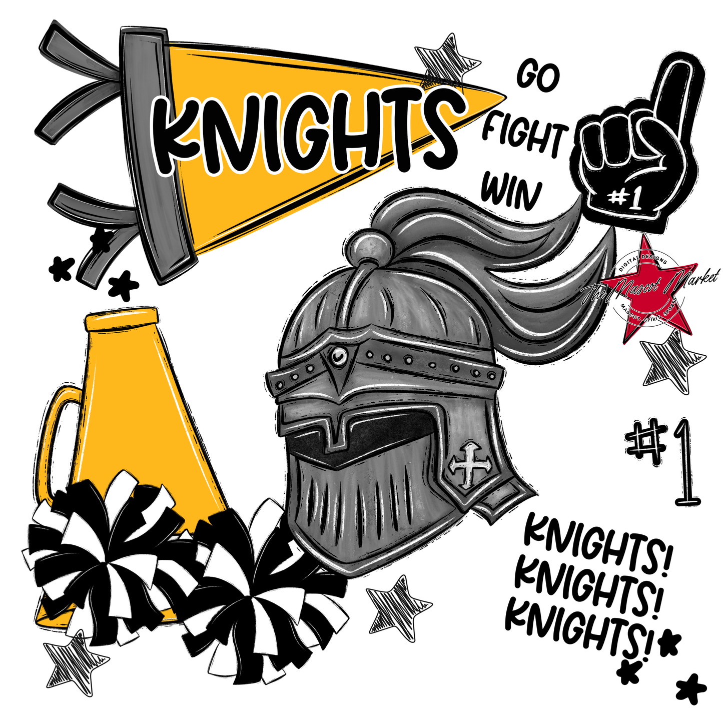 Knights Spirit Design-Yellow