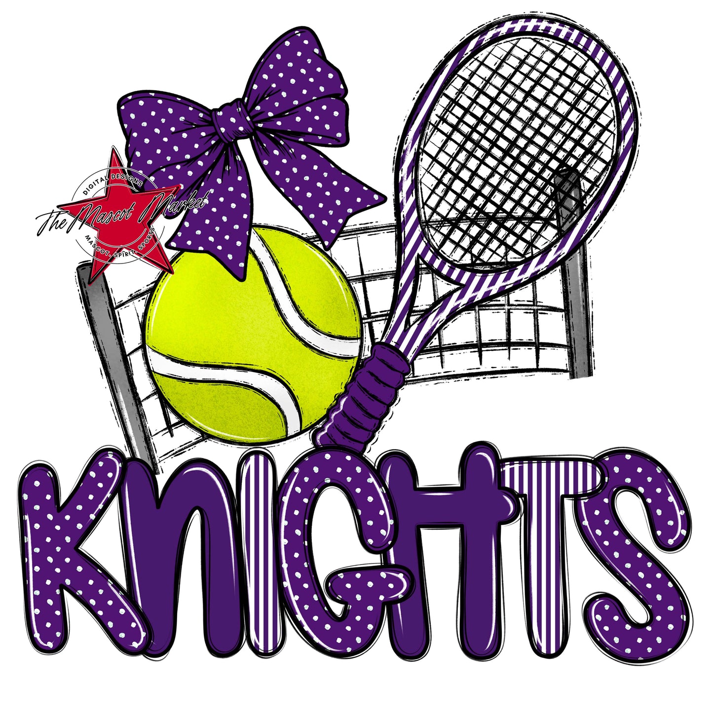 Knights Tennis Spirit Design-Purple