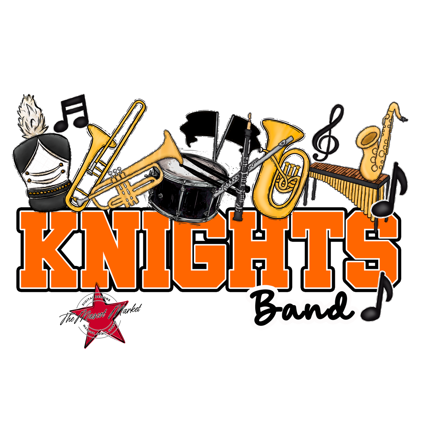 Knights Varsity Band-Orange