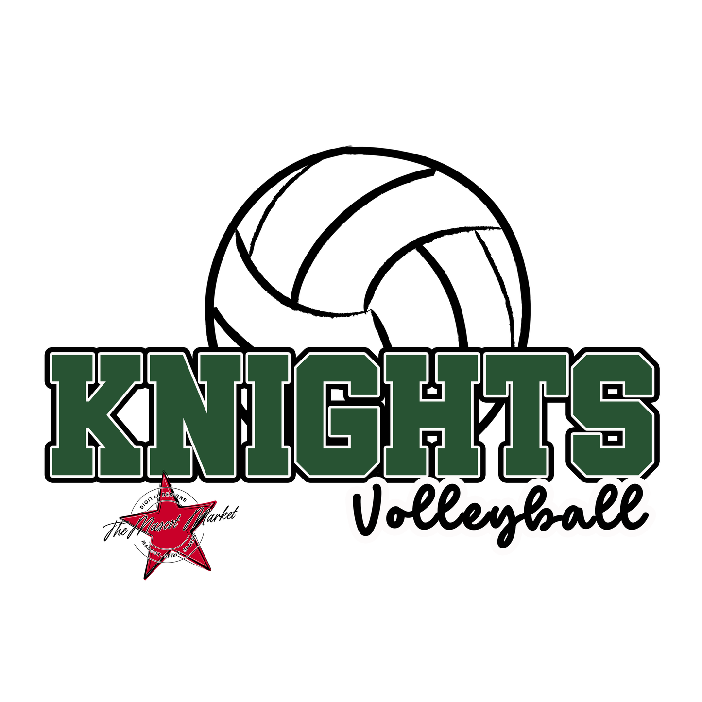 Knights Varsity Volleyball-Green