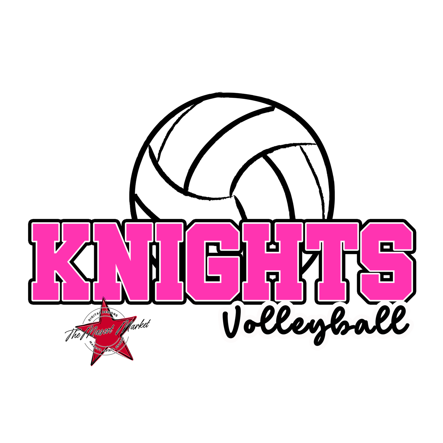 Knights Varsity Volleyball-Pink