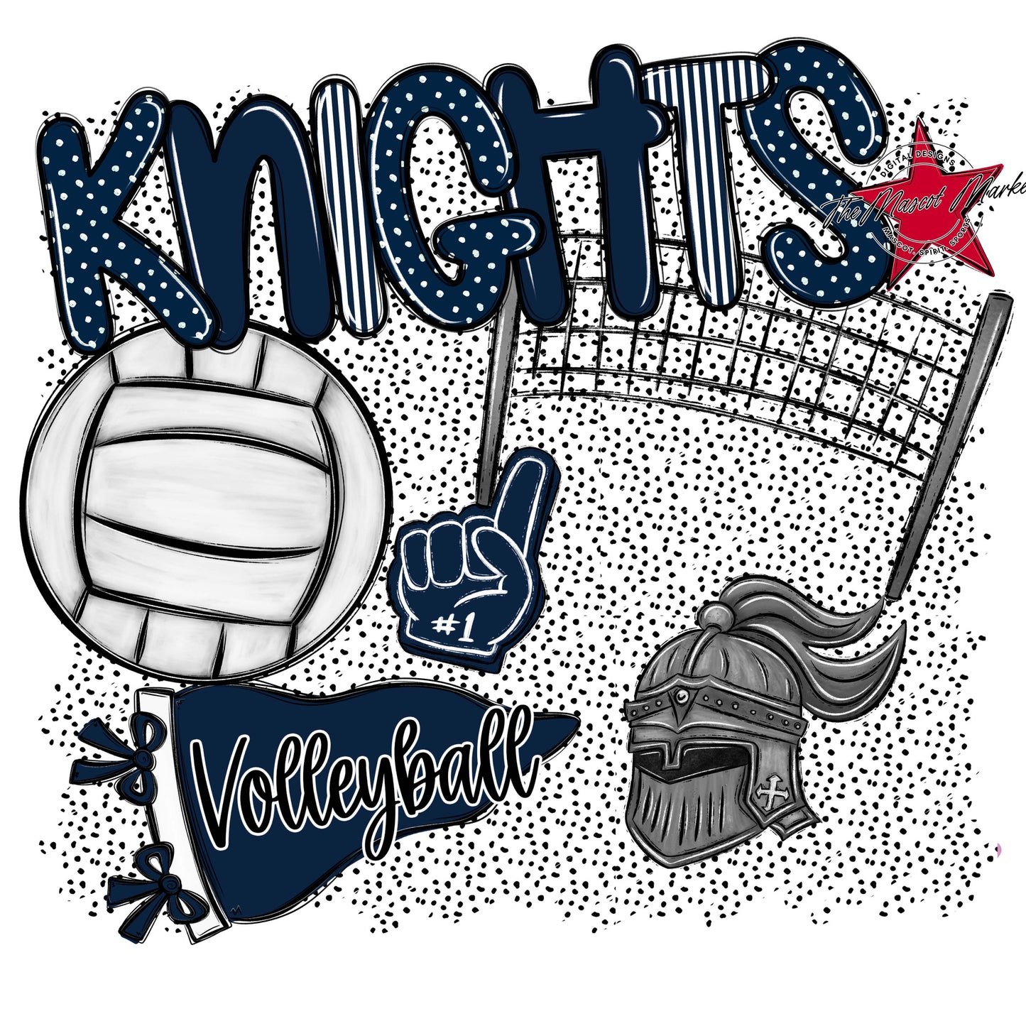 Knights Volleyball Spirit-Navy
