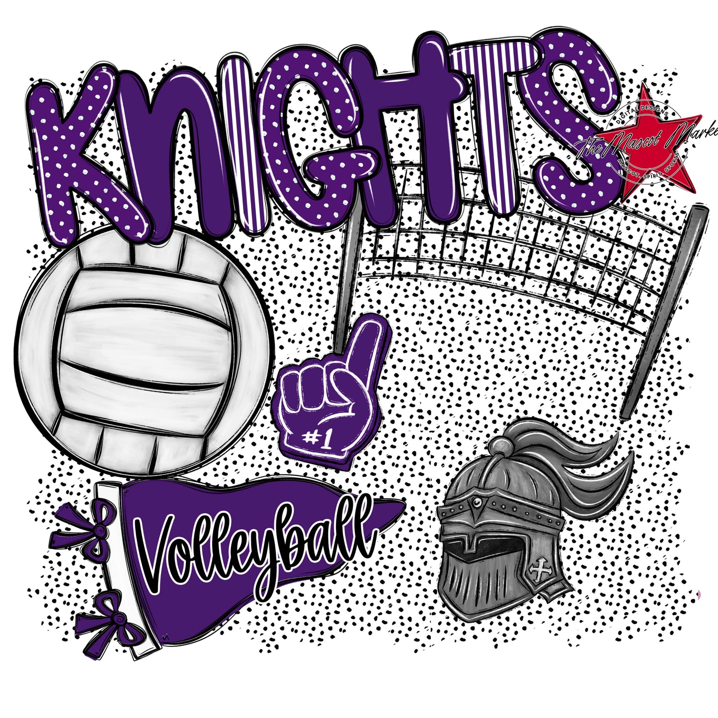 Knights Volleyball Spirit-Purple