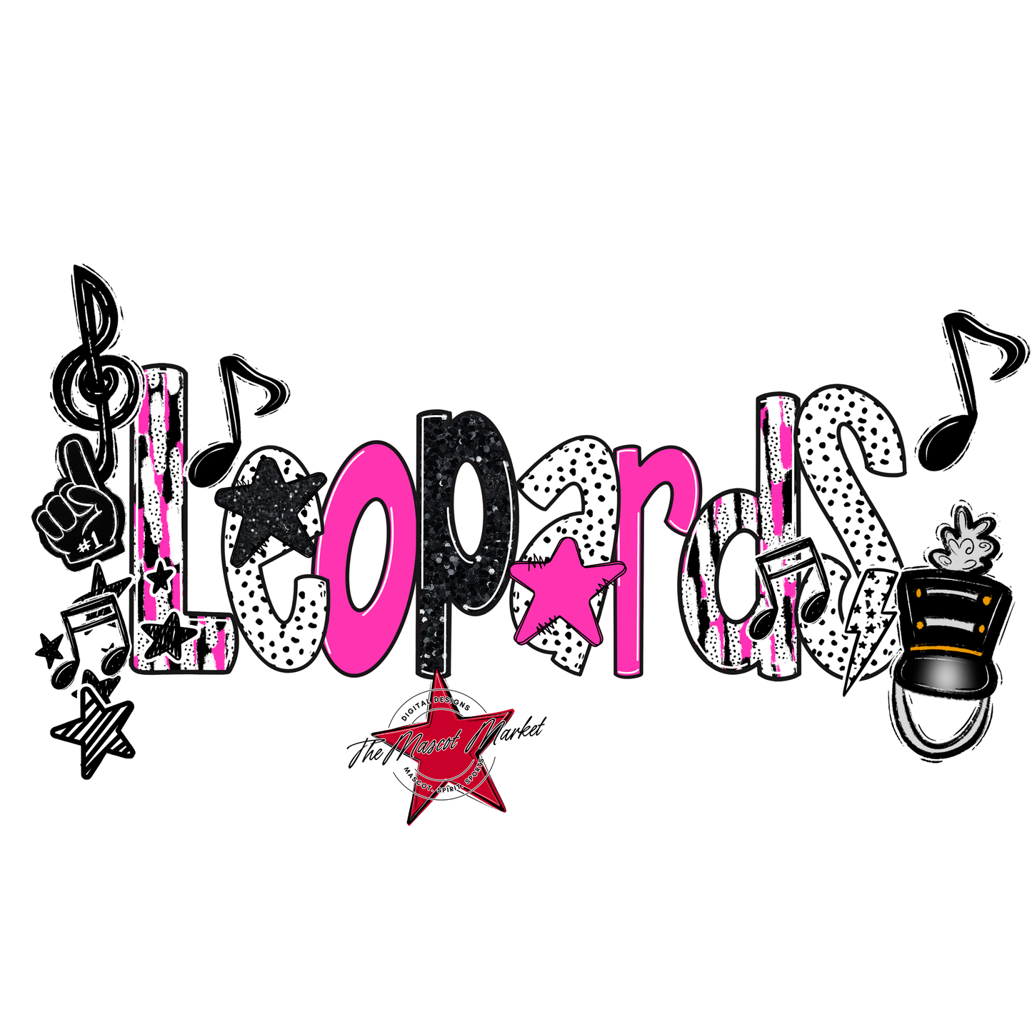 Leopards Band Scrape-Pink