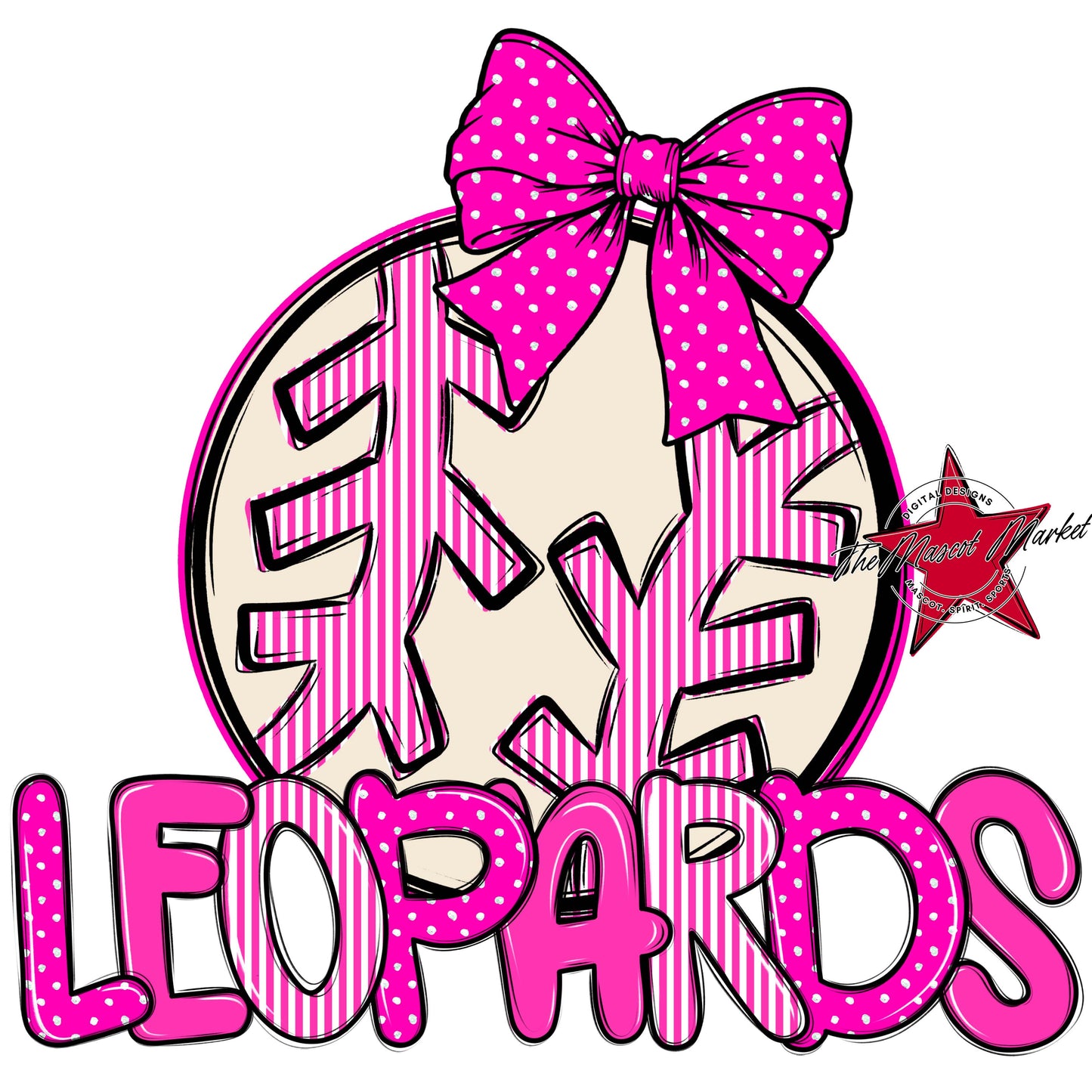 Leopards Baseball-Softball Spirit Design-Pink