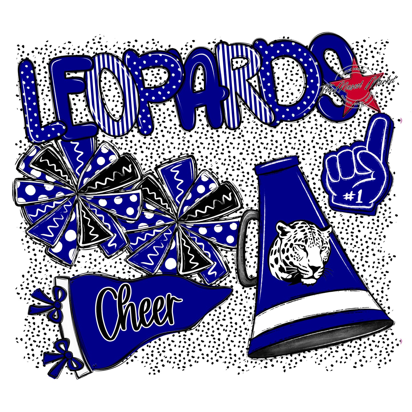 Leopards Cheer Spirit-Blue