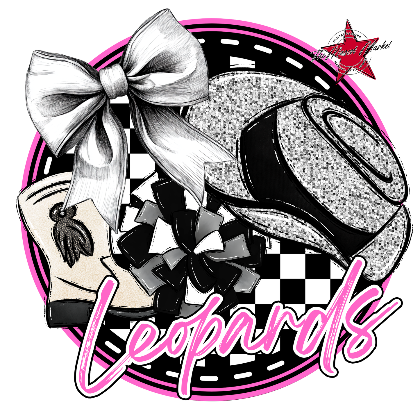 Leopards Circle Drillteam Design-Baby Pink