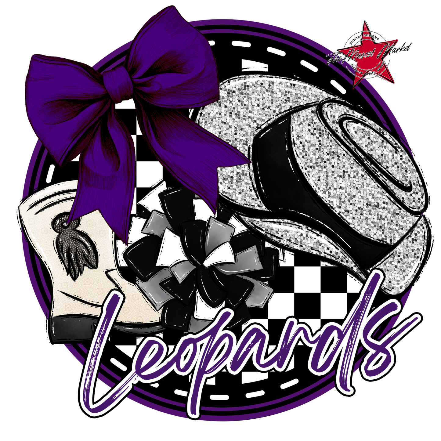 Leopards Circle Drillteam Design-Purple