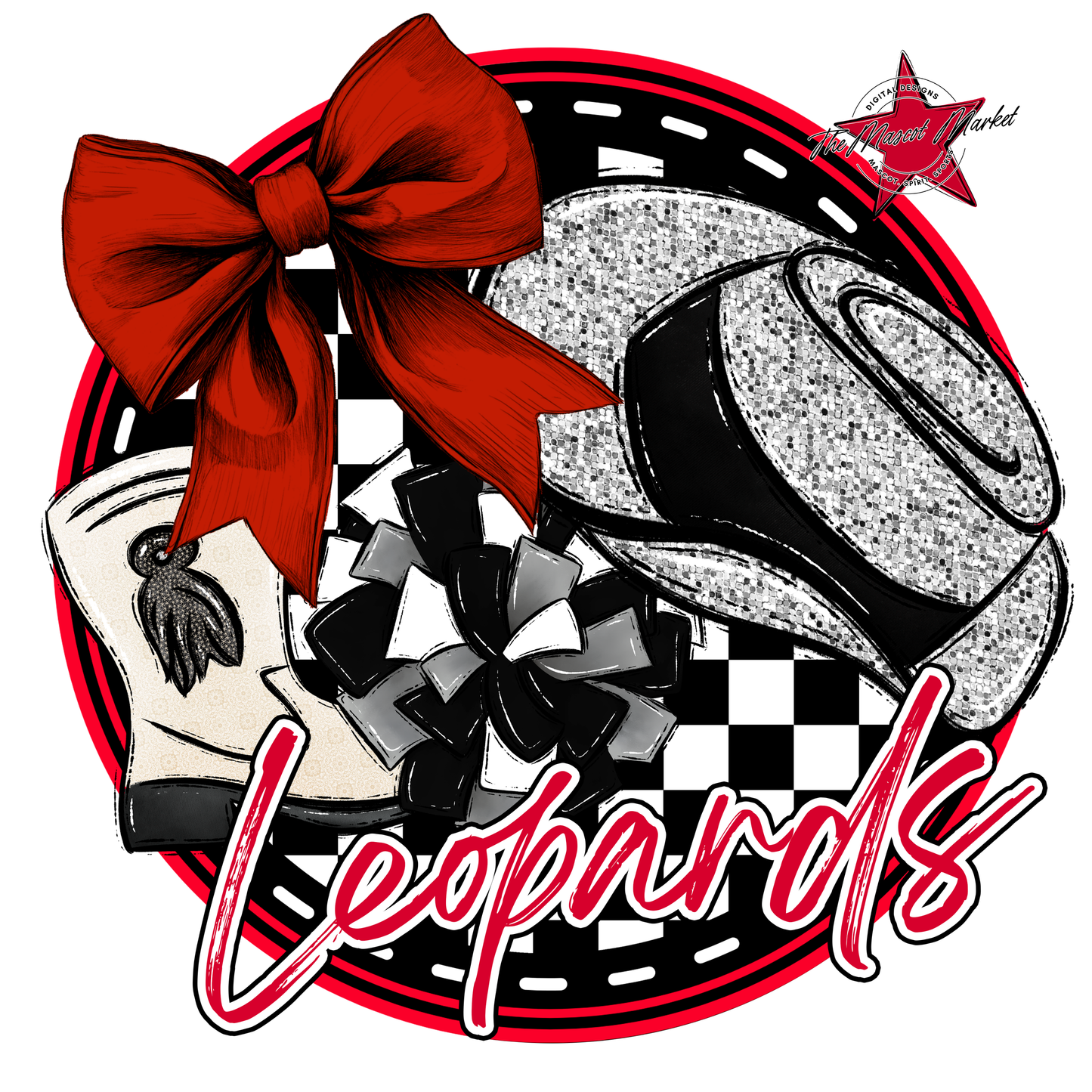Leopards Circle Drillteam Design-Red