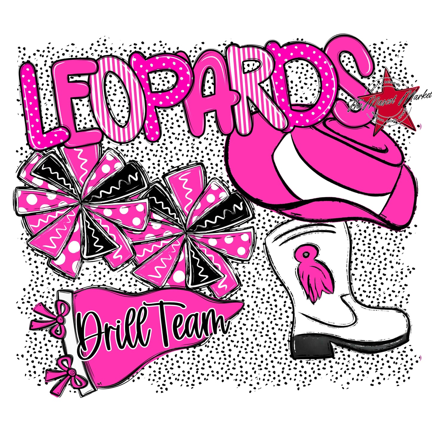 Leopards Drillteam Spirit-Pink