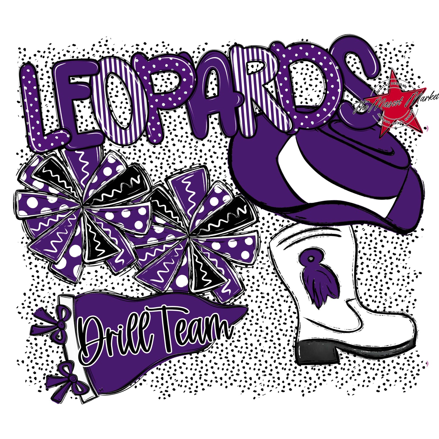 Leopards Drillteam Spirit-Purple