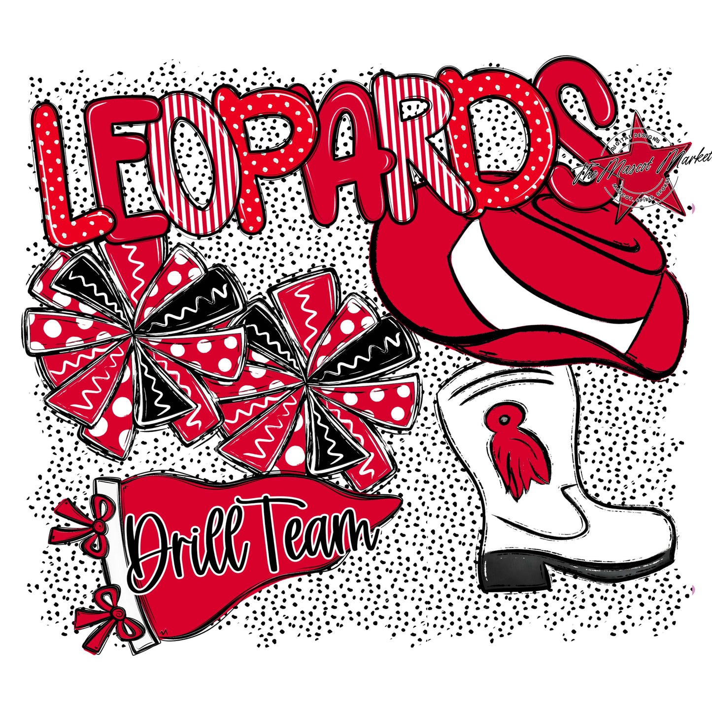 Leopards Drillteam Spirit-Red