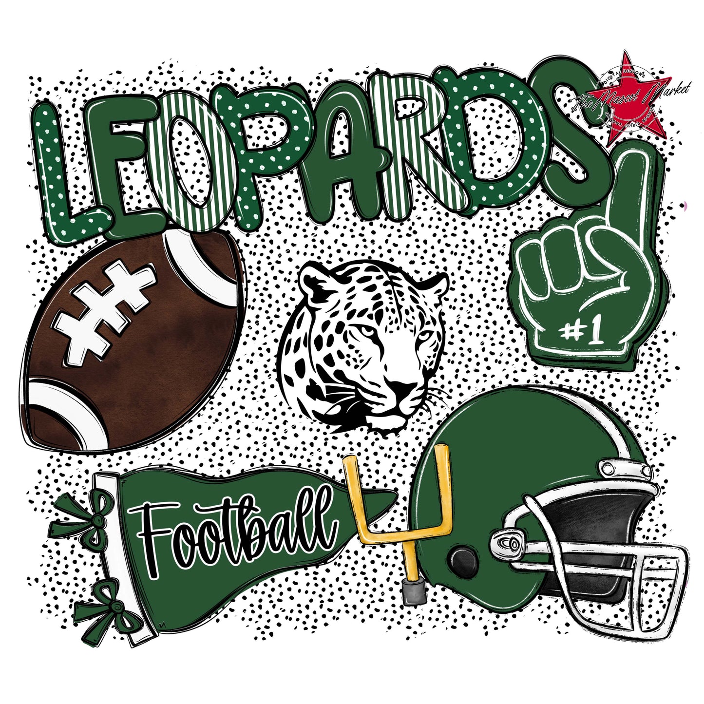 Leopards Football Spirit-Green