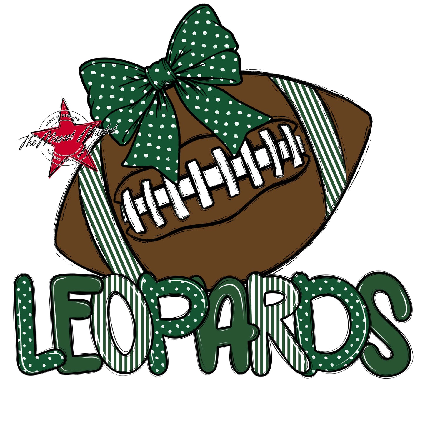 Leopards Football Spirit Design-Green