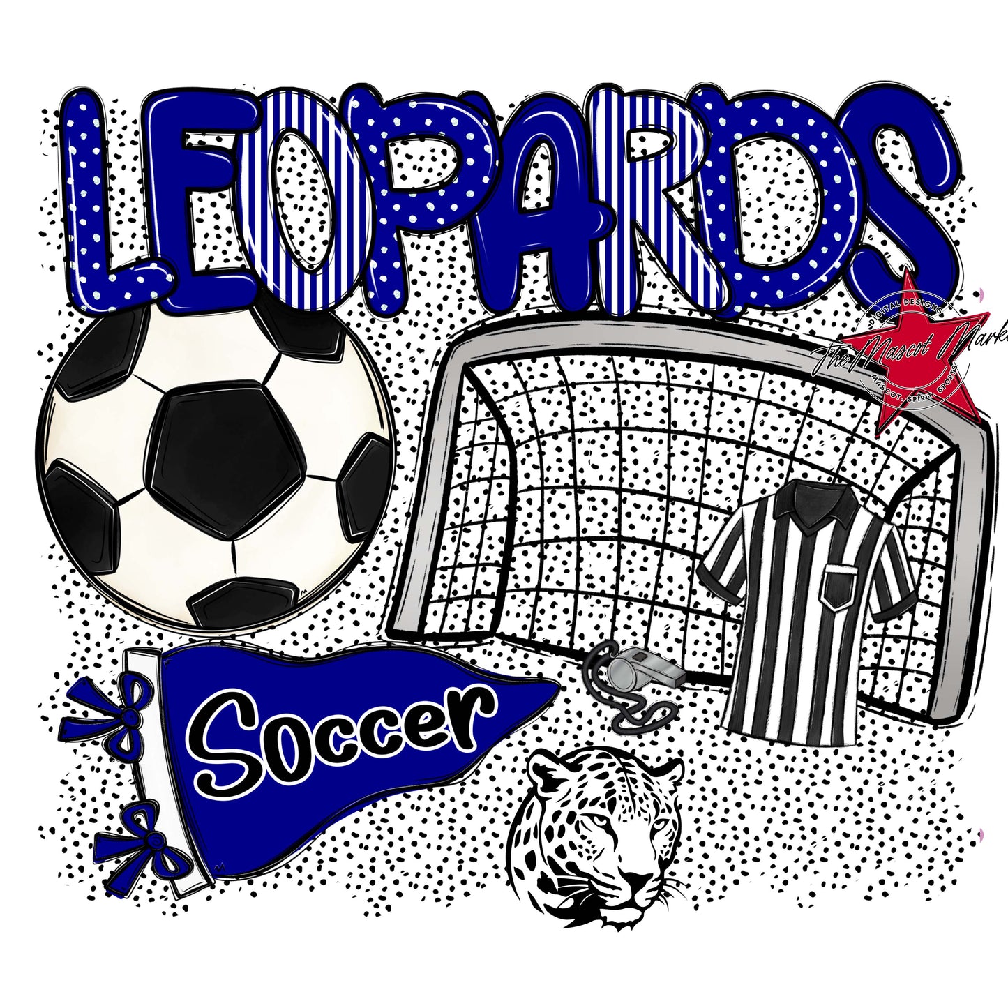 Leopards Soccer Spirit-Blue