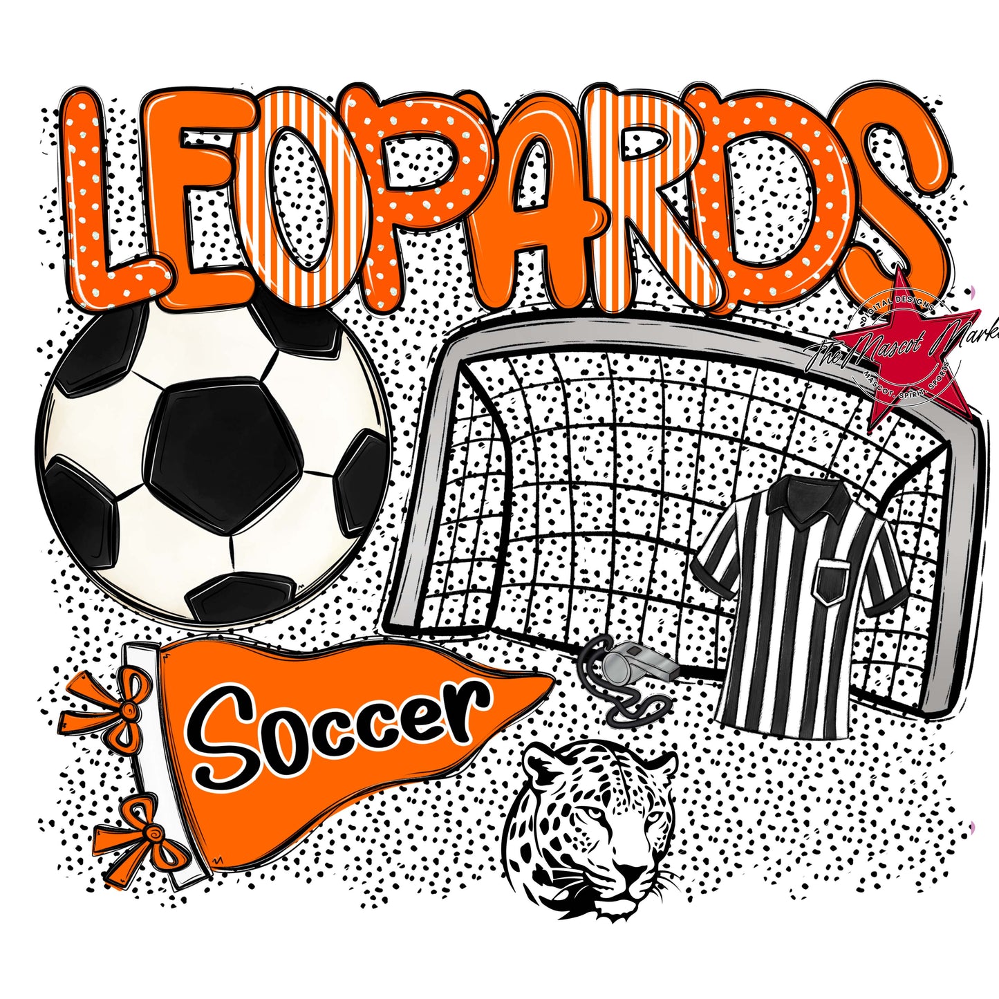 Leopards Soccer Spirit-Orange