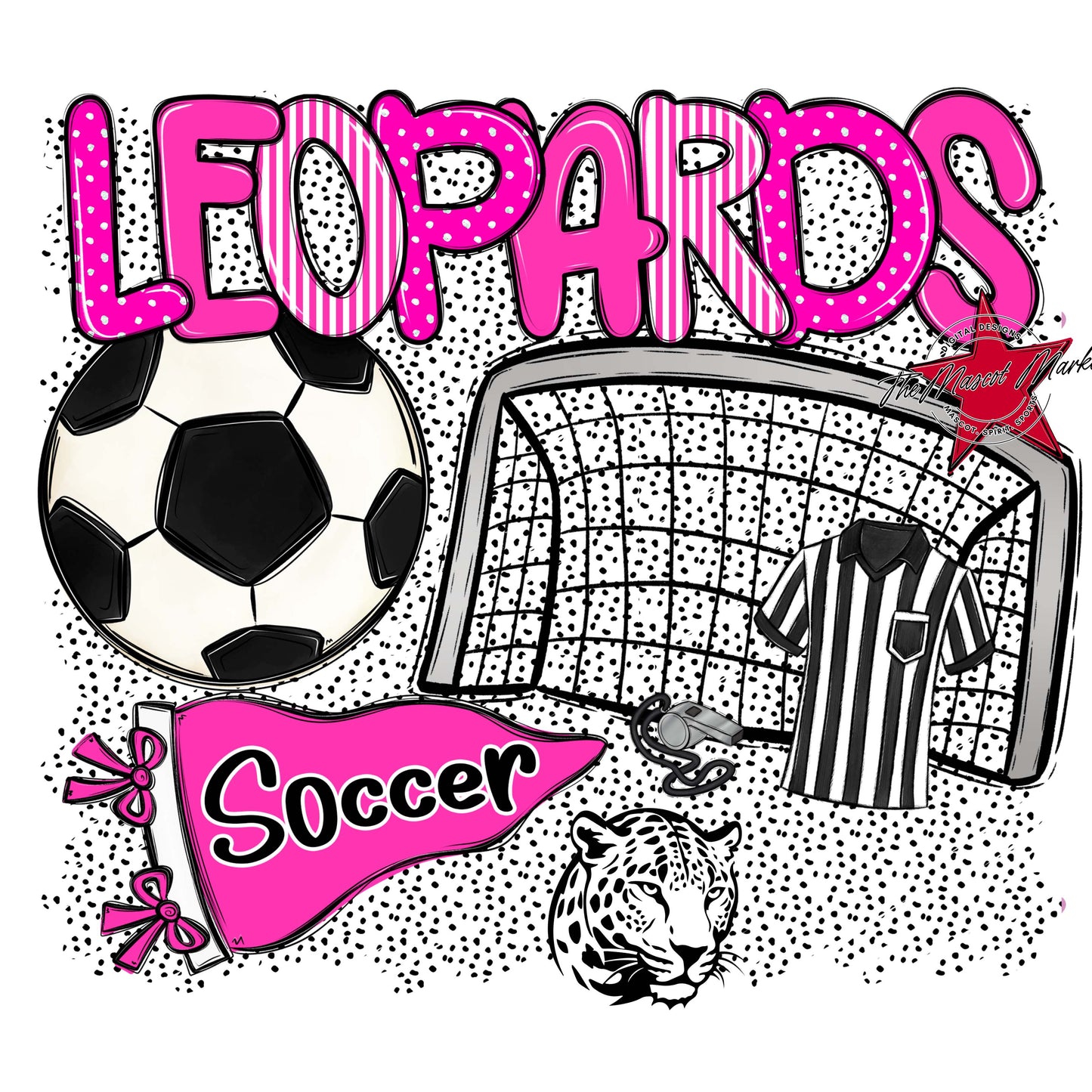 Leopards Soccer Spirit-Pink