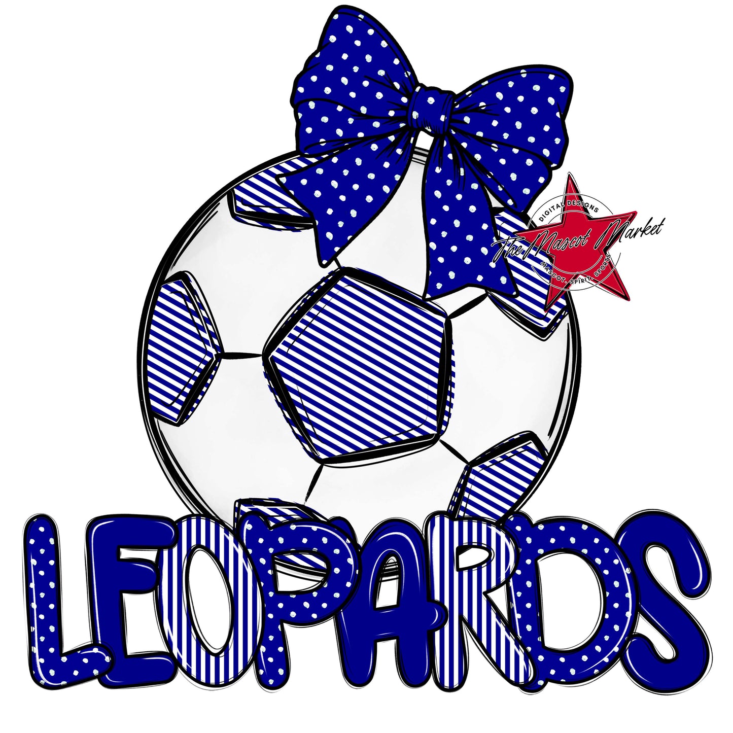 Leopards Soccer Spirit Design-Blue