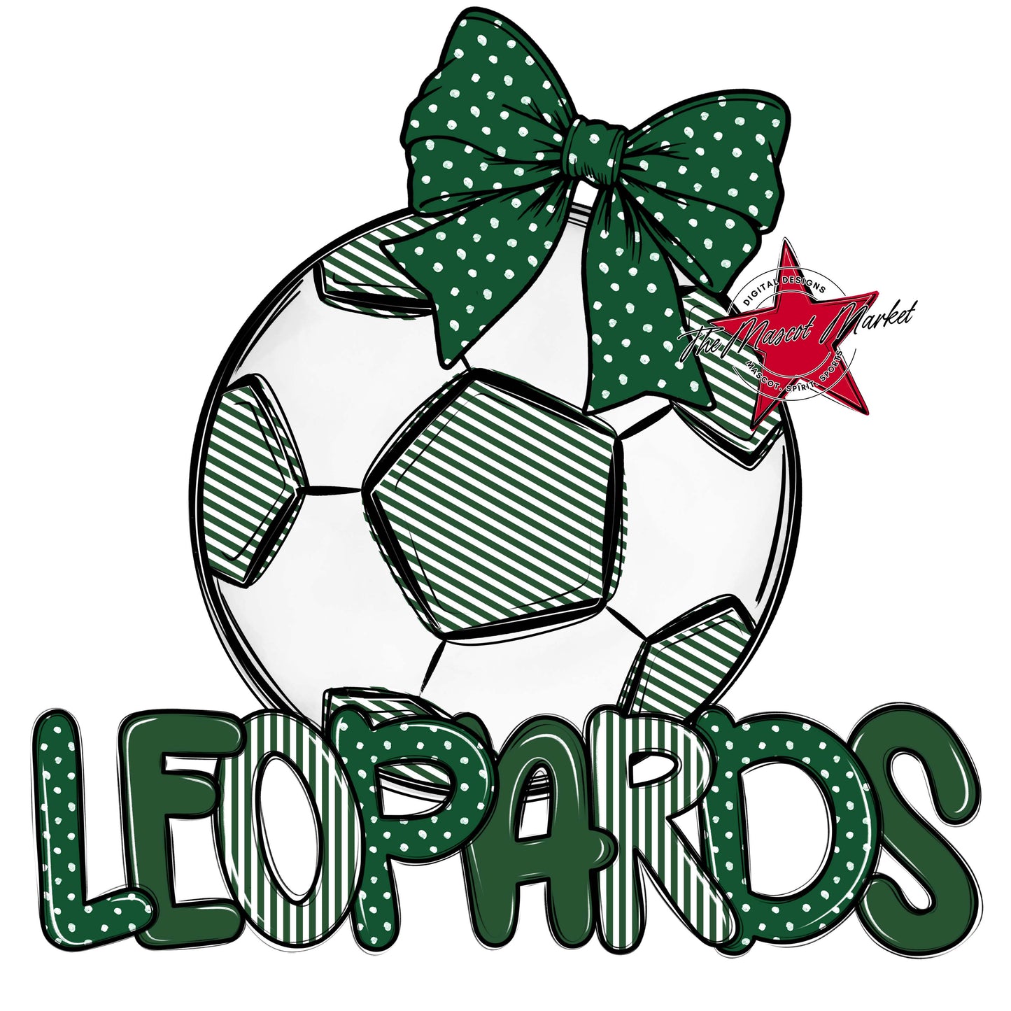 Leopards Soccer Spirit Design-Green
