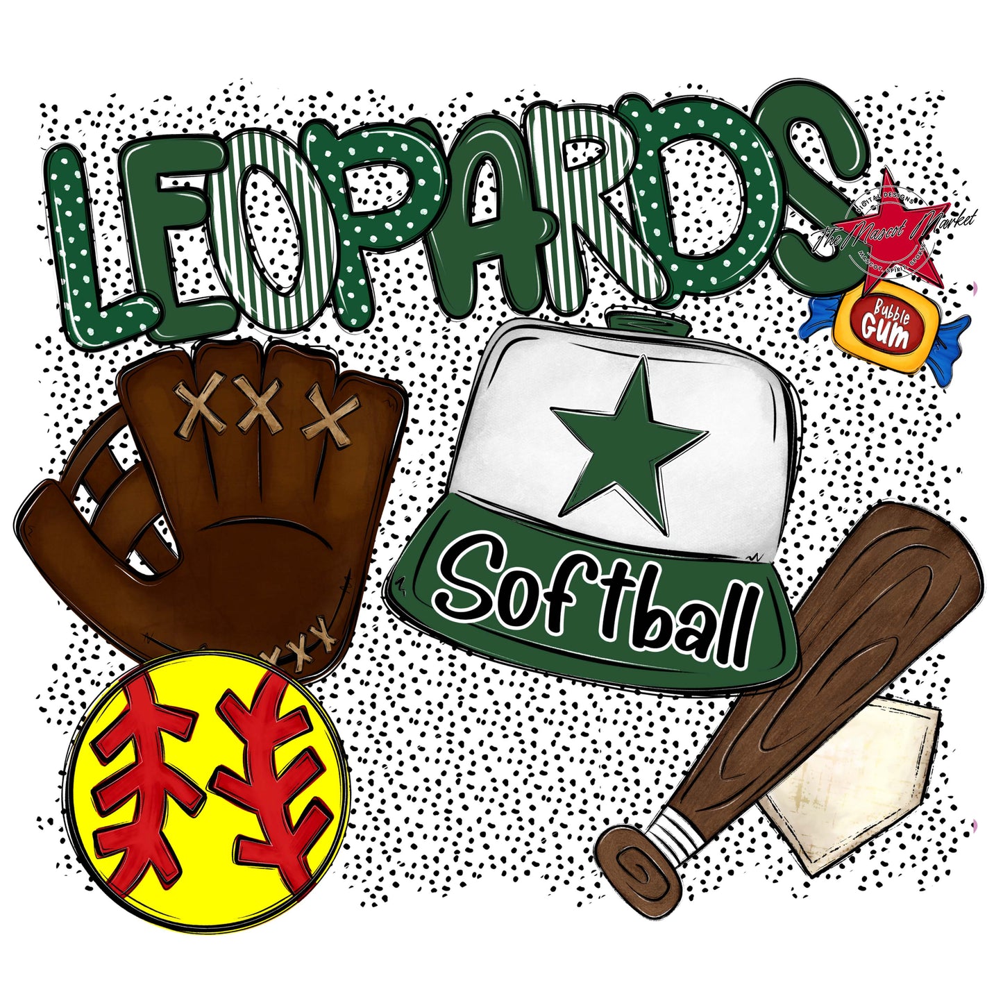 Leopards Softball Spirit-Green
