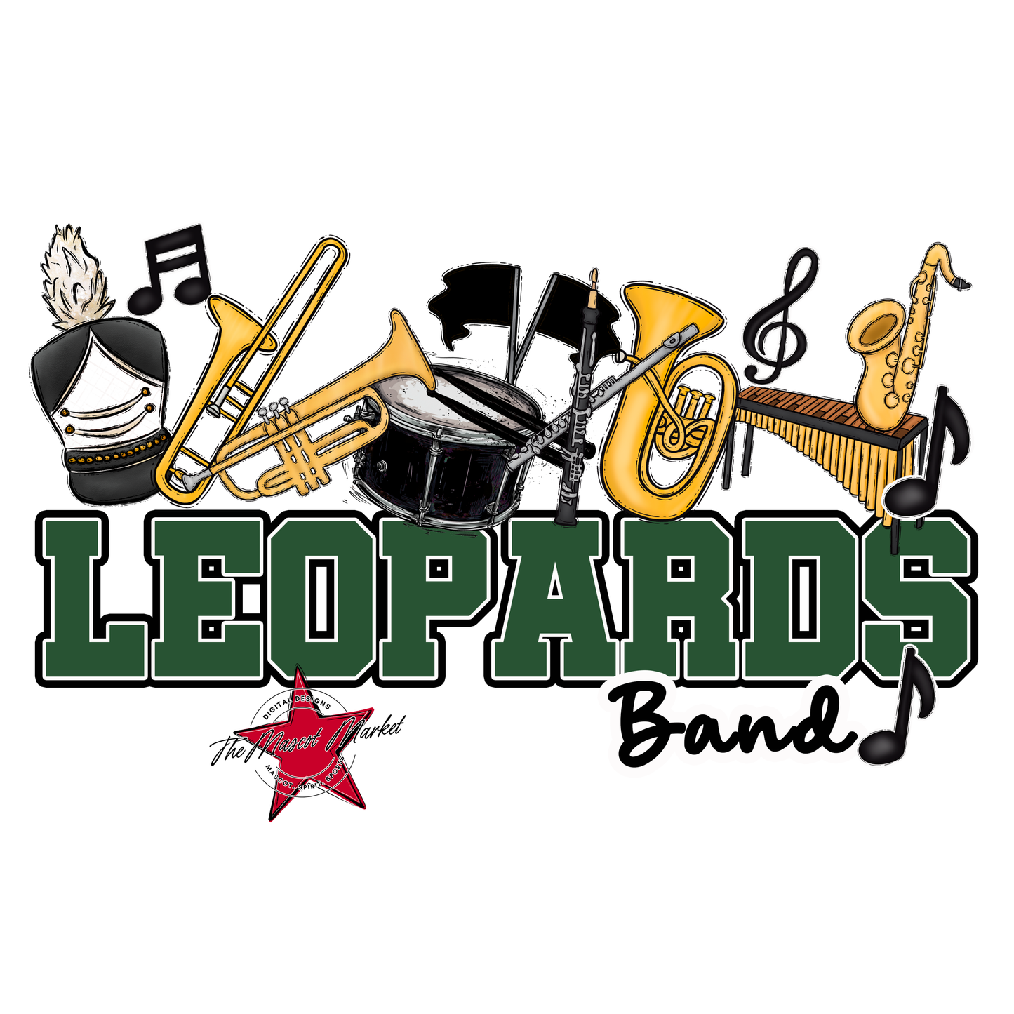 Leopards Varsity Band-Green