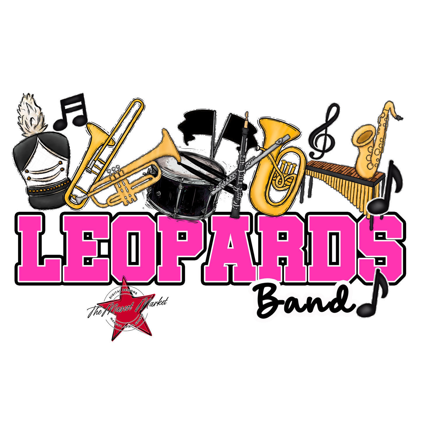 Leopards Varsity Band-Pink