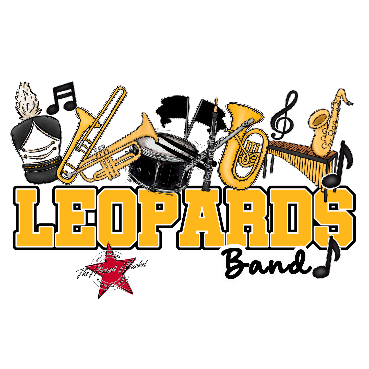 Leopards Varsity Band-Yellow