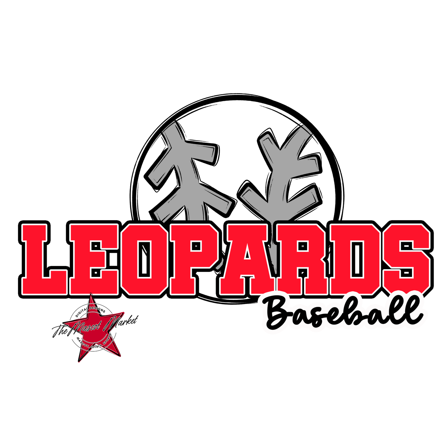 Leopards Varsity Baseball-Bright Red
