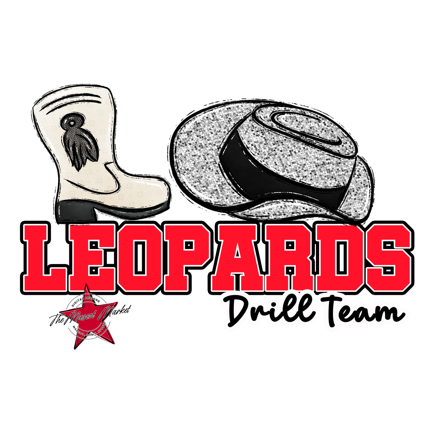 Leopards Varsity Drillteam-Bright Red