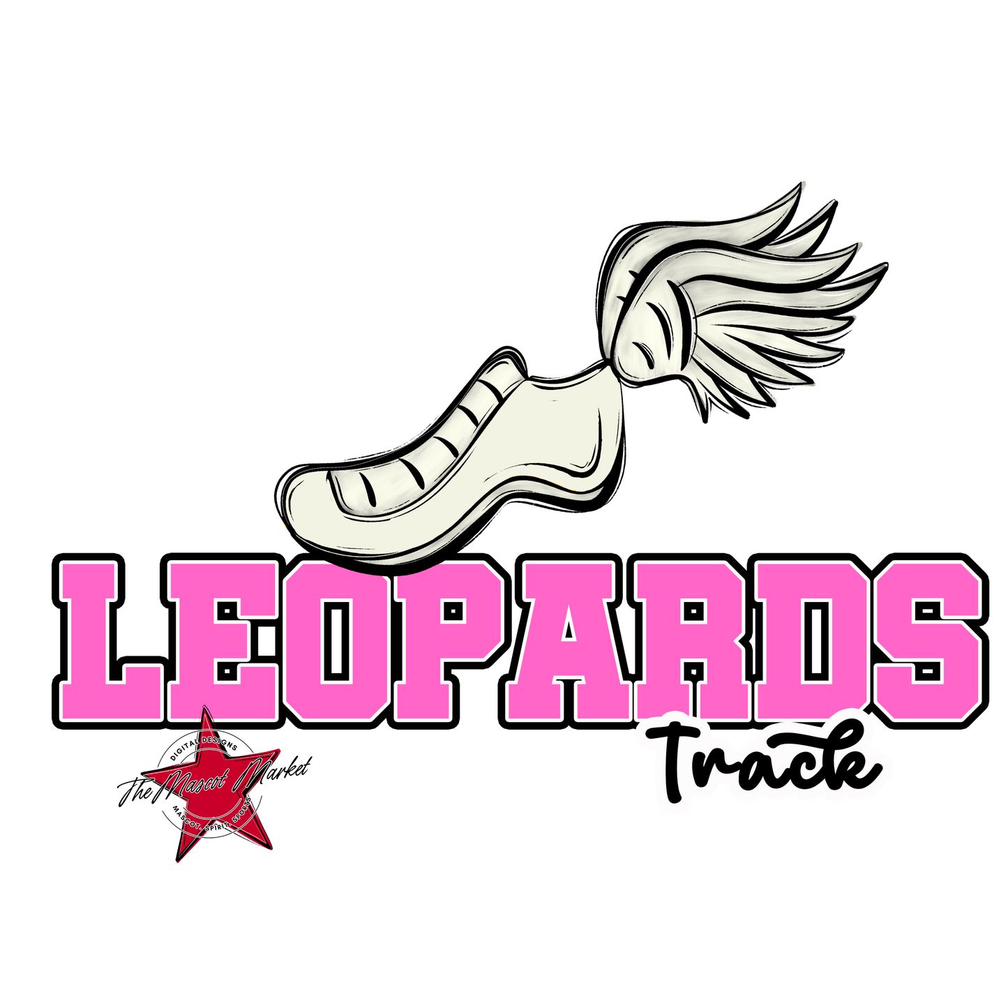Leopards Varsity Track-Baby Pink