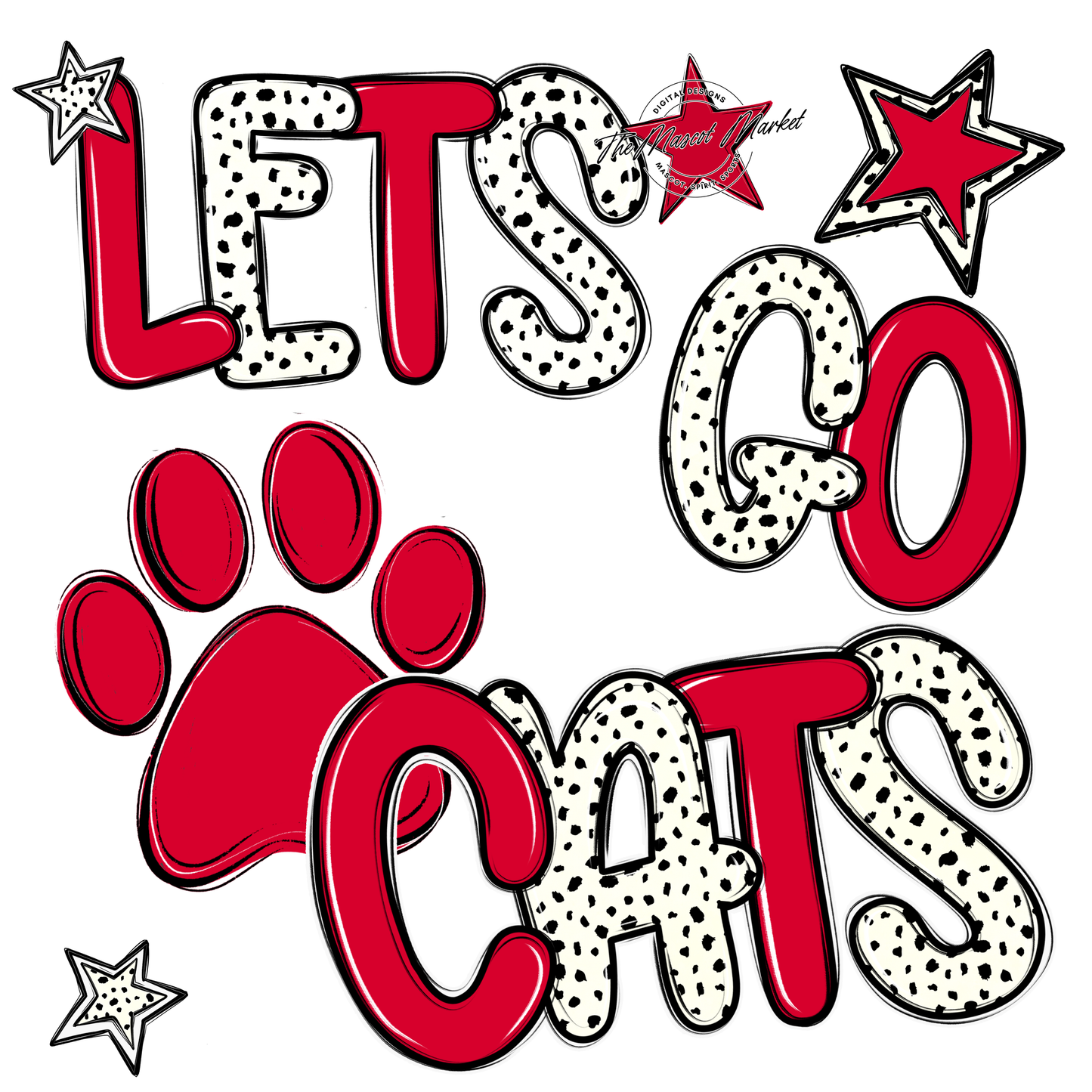 Lets Go Cats-Red