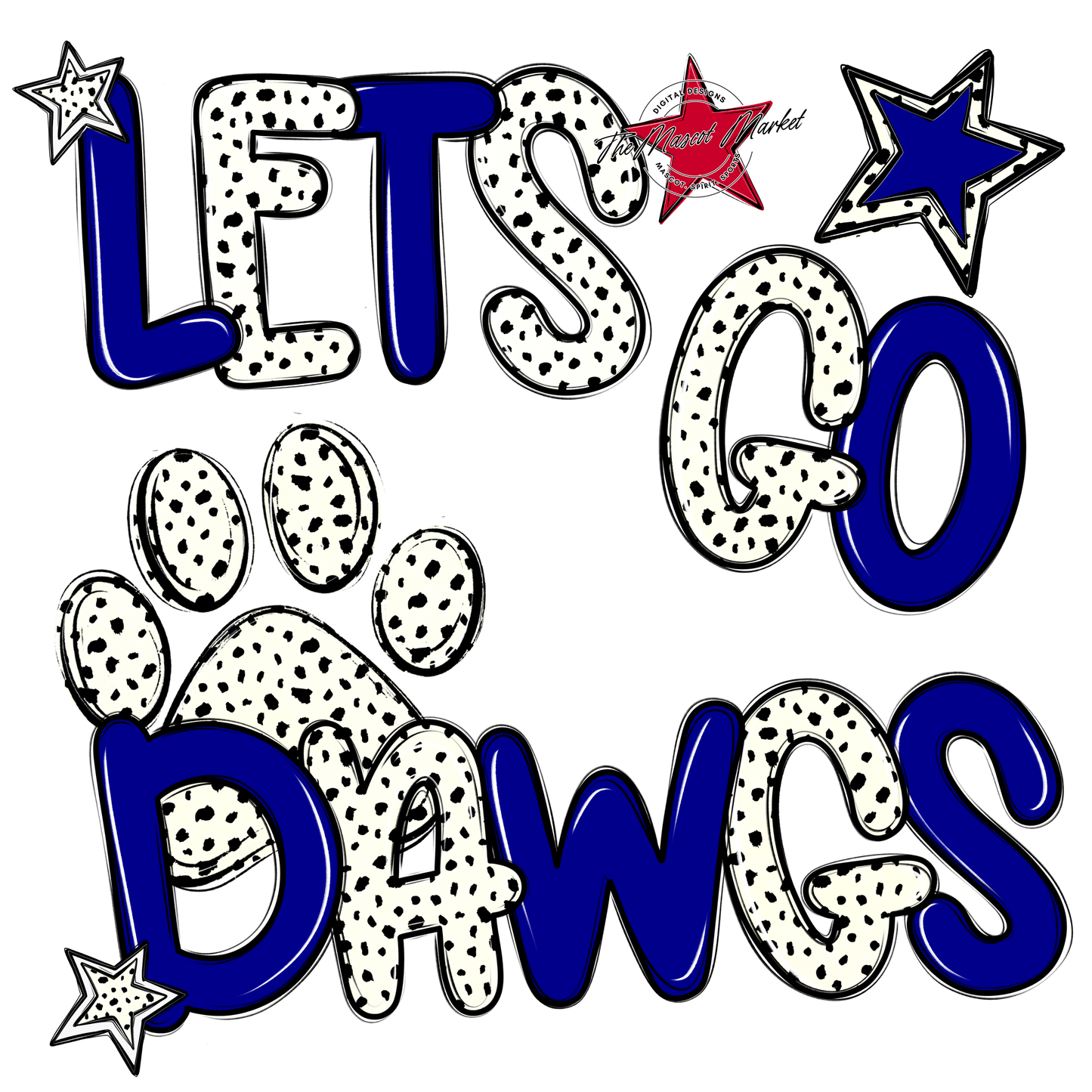 Lets Go Dawgs-Blue