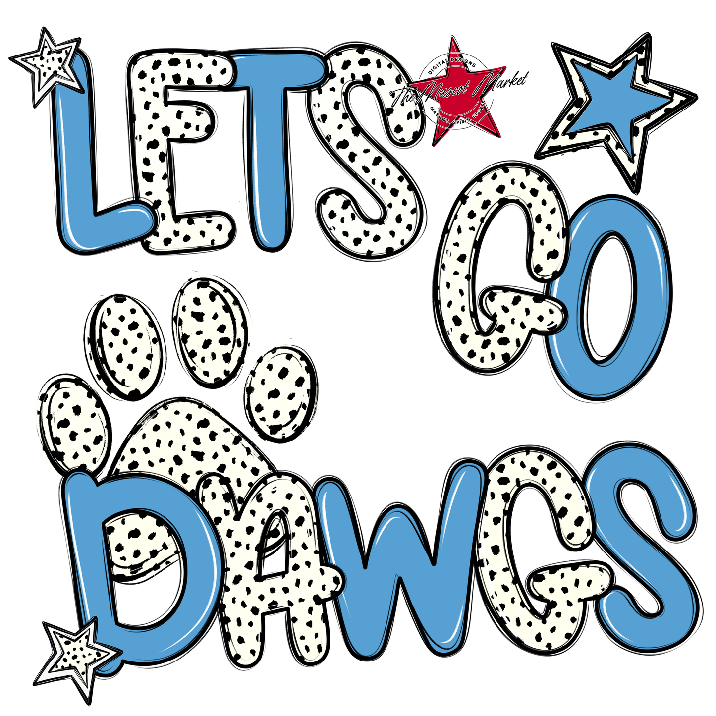 Lets Go Dawgs-Carolina Blue
