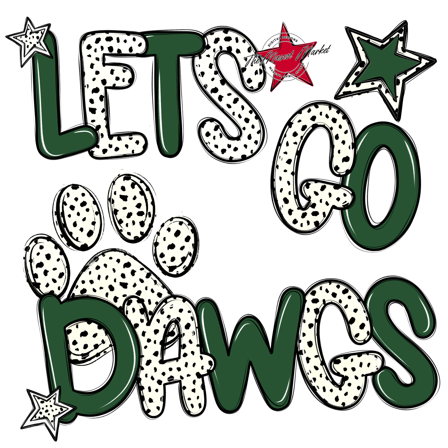 Lets Go Dawgs-Green