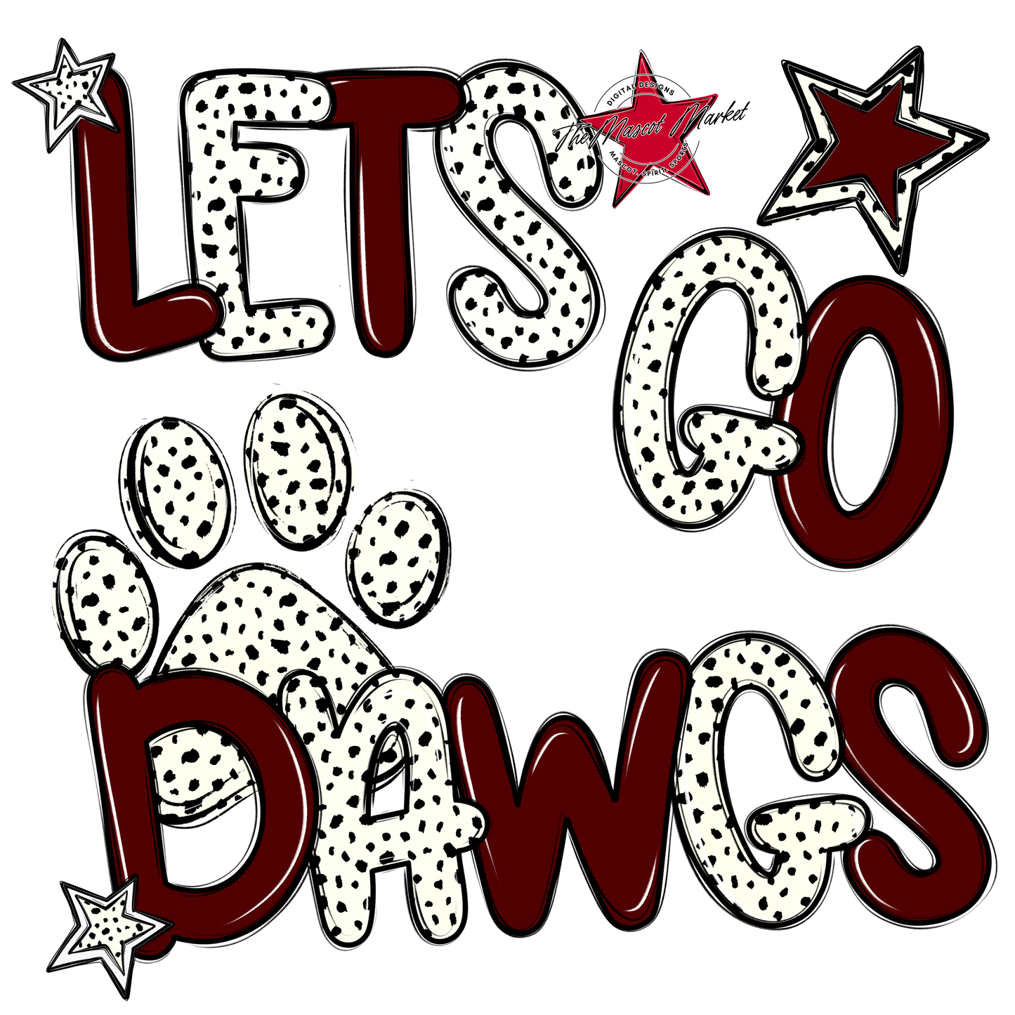 Lets Go Dawgs-Maroon