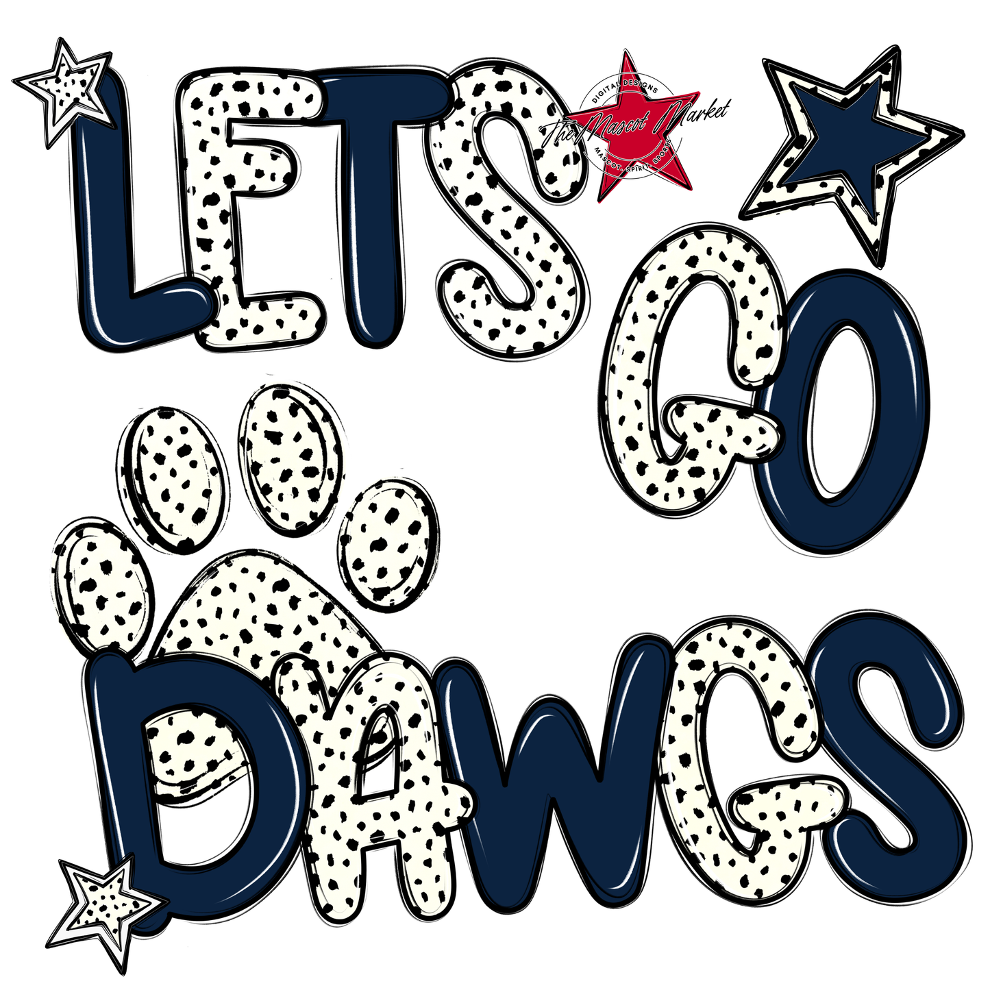 Lets Go Dawgs-Navy