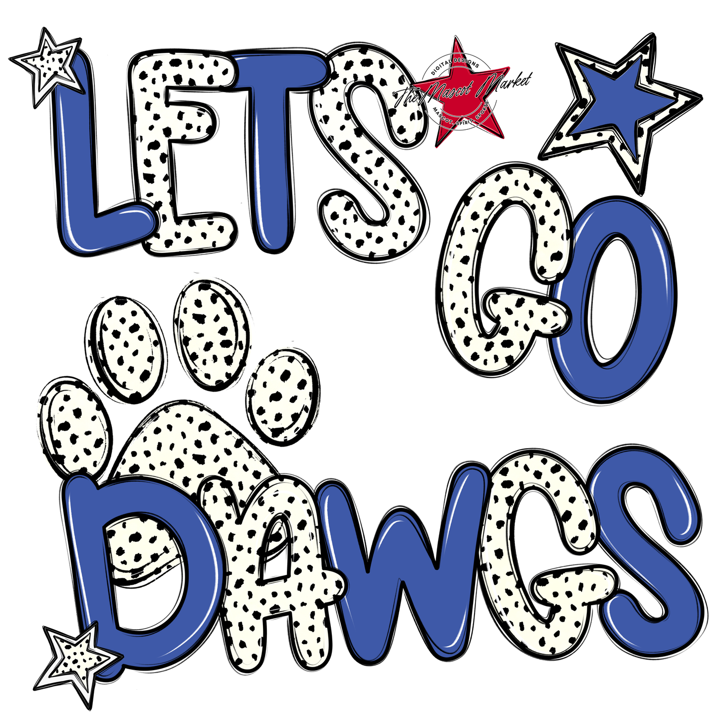 Lets Go Dawgs-Off Blue