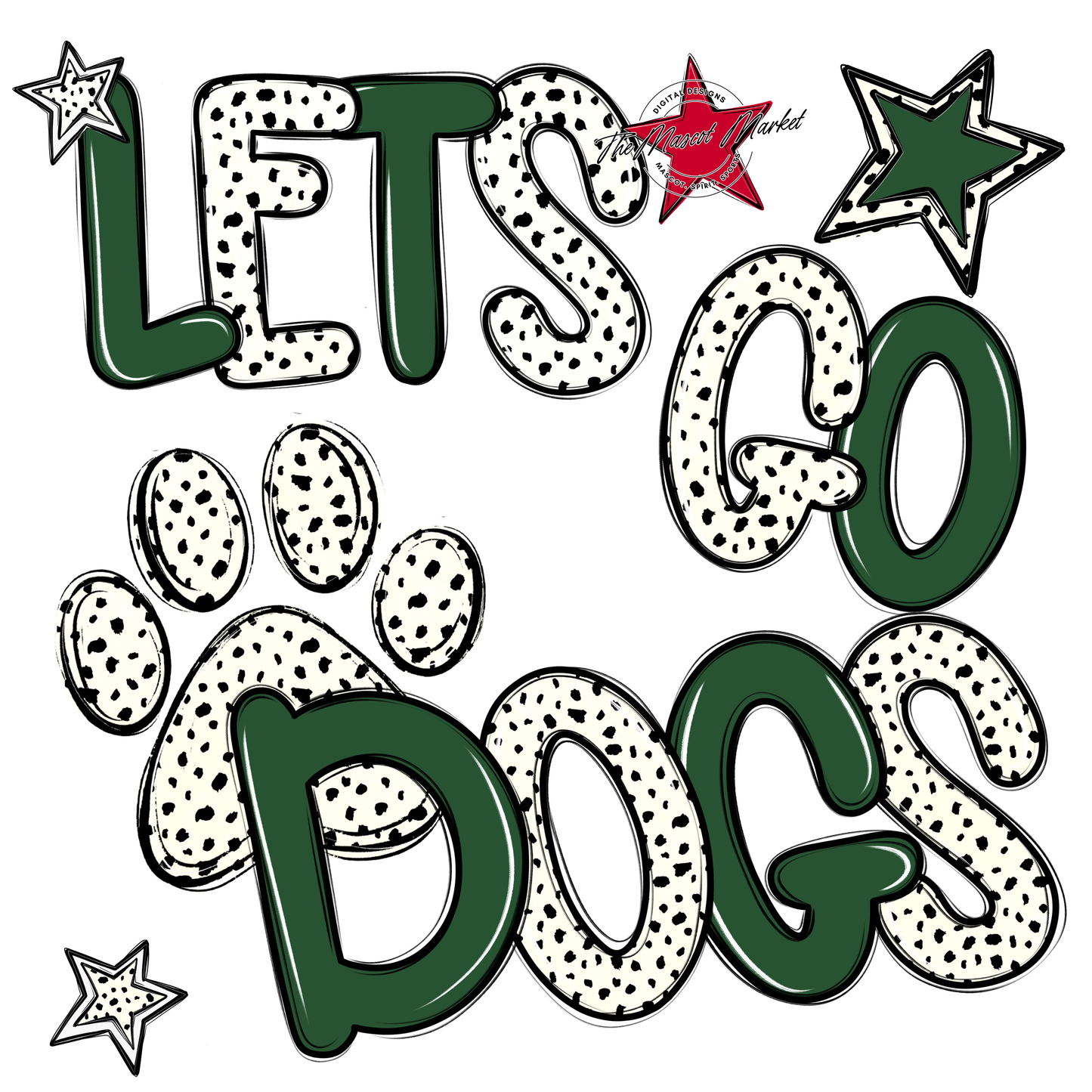Lets Go Dogs-Green