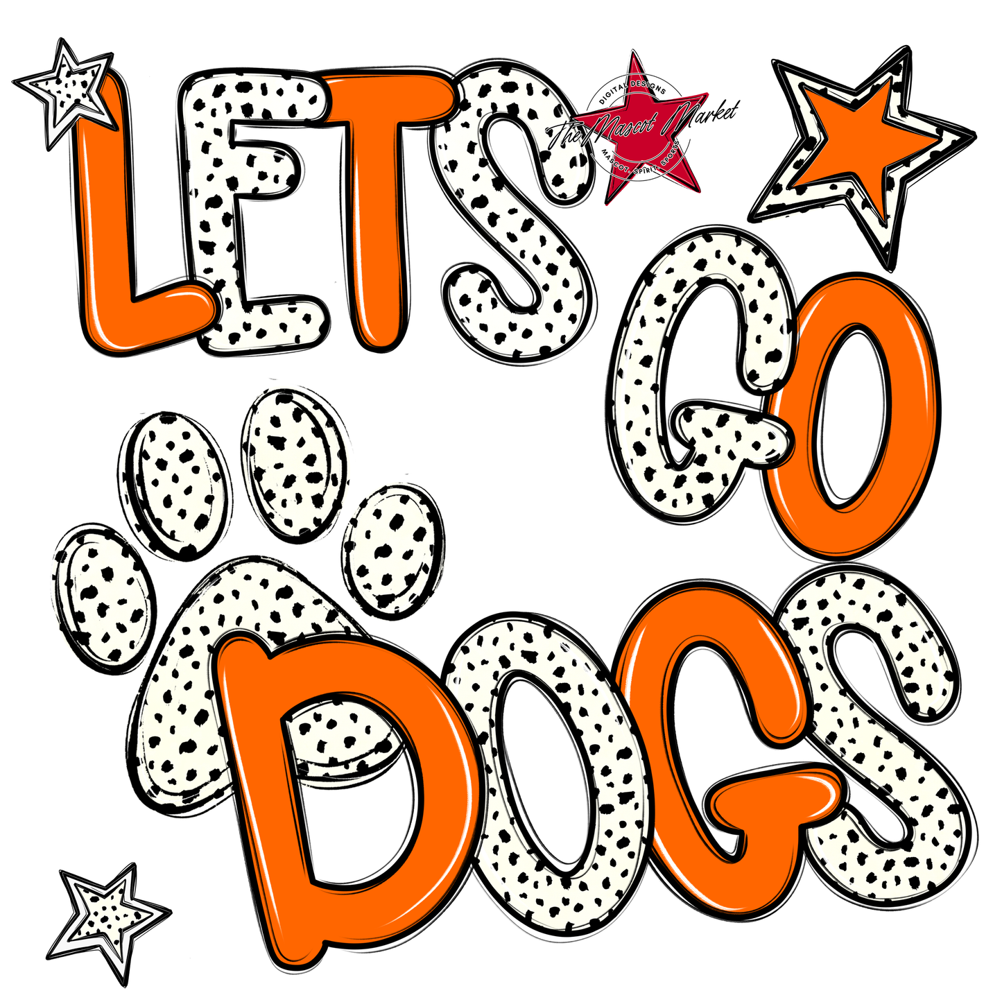 Lets Go Dogs-Orange