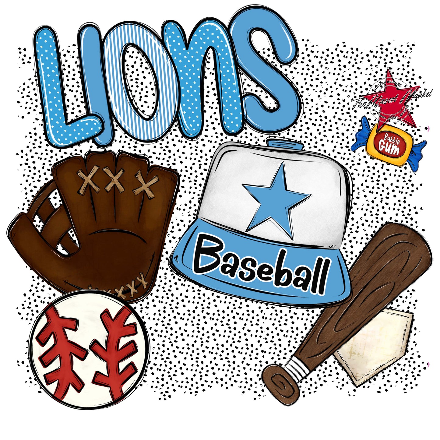 Lions Baseball Spirit-Carolina Blue