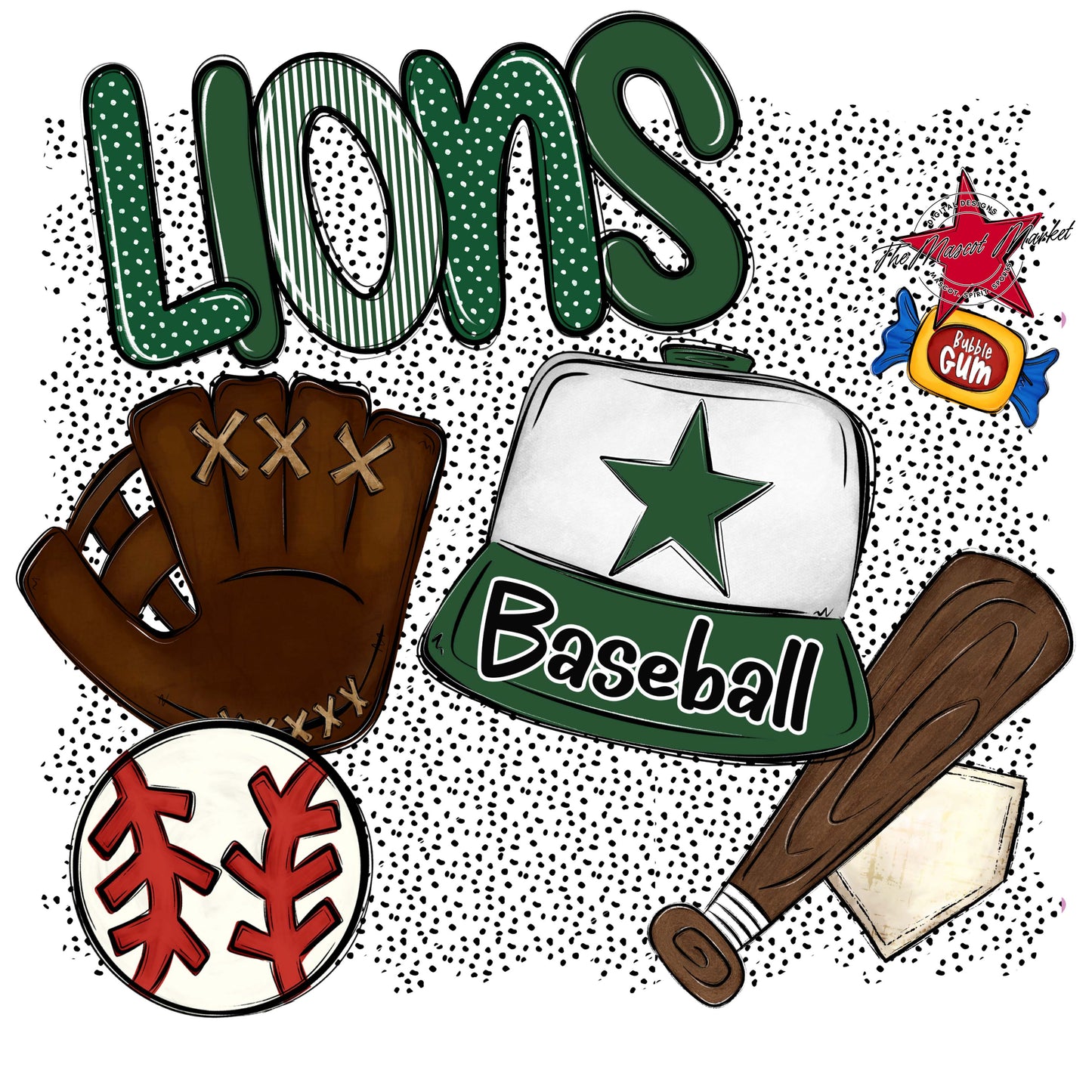 Lions Baseball Spirit-Green