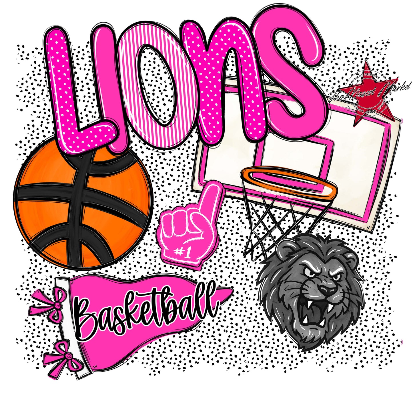 Lions Basketball Spirit-Pink
