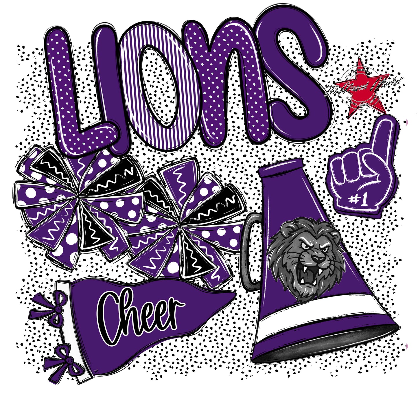 Lions Cheer Spirit-Purple