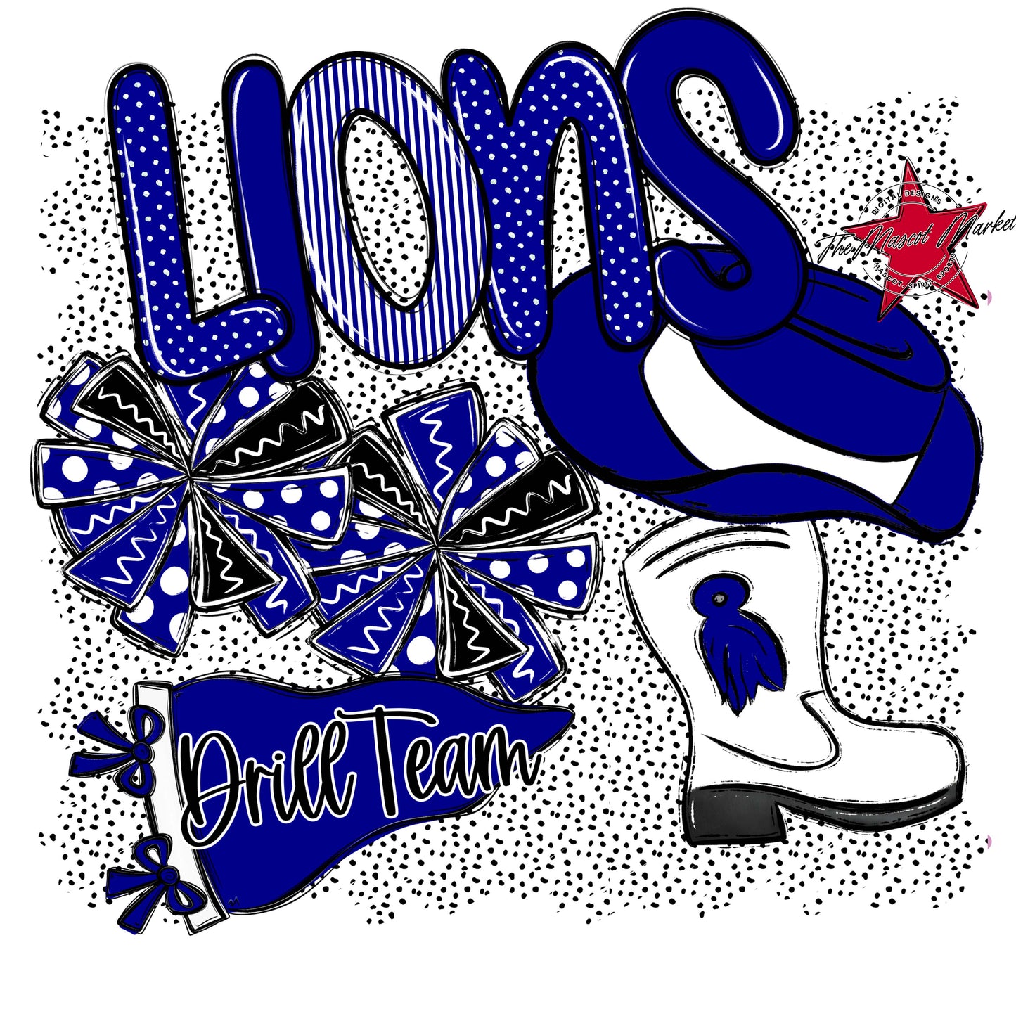 Lions Drillteam Spirit-Blue